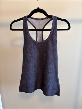 Women's Washed Dark Charcoal Racerback Stretch Tank Top